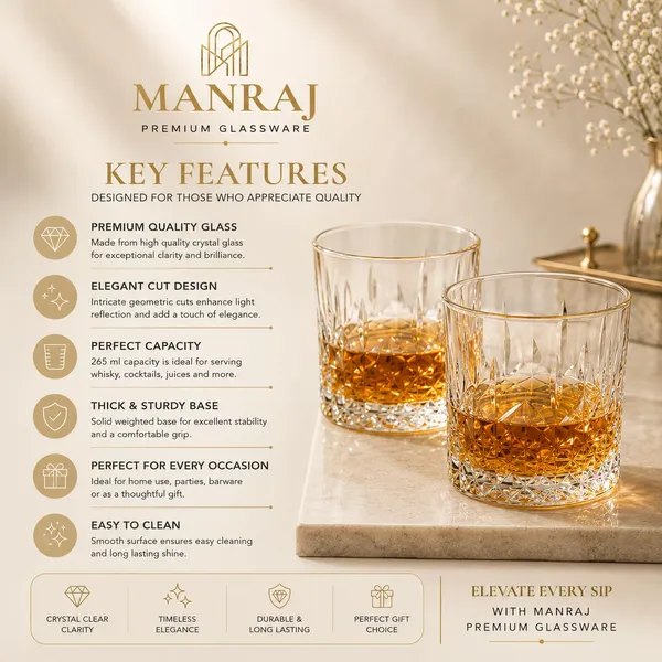 Manraj_Premium_Quality_Water/Juice_Glass_Set_Of_6_265Ml,_Prism_Elite_-_Drinking_Juice_Glasses_For_Cold_Drink,_Mojito,_Everyday_Use
