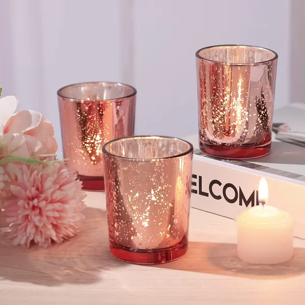 Manraj_Glass_Tealight_Candle_Holder_Set_Of_12,Glass_Votive_Candle_Holders,Clear_Tea_Light_Holders_Bulk_For_Wedding_Holiday_Birthday_Party_Dinner_&_Home_Decor_(12,_Copper)