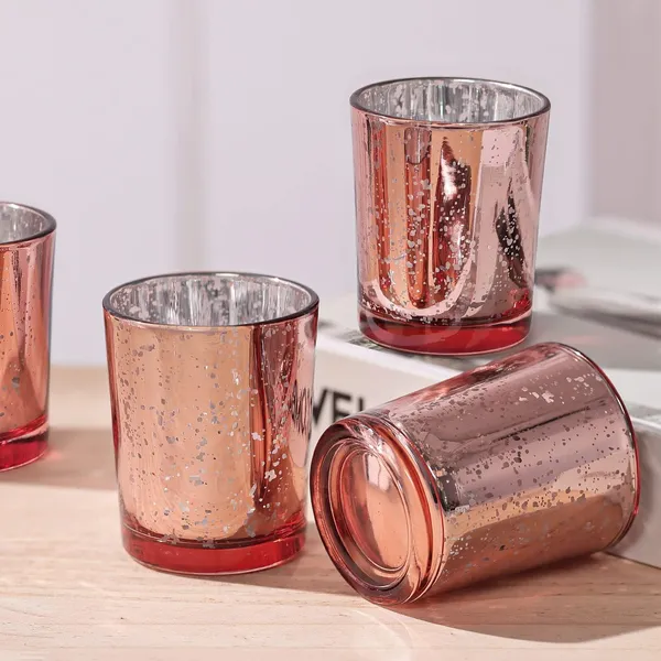 Manraj_Glass_Tealight_Candle_Holder_Set_Of_6,Glass_Votive_Candle_Holders,Clear_Tea_Light_Holders_Bulk_For_Wedding_Holiday_Birthday_Party_Dinner_&_Home_Decor_(6,_Copper)