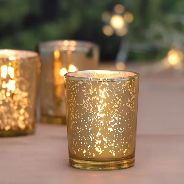 Manraj_Glass_Tealight_Candle_Holder_Set_Of_6,Glass_Votive_Candle_Holders,Clear_Tea_Light_Holders_Bulk_For_Wedding_Holiday_Birthday_Party_Dinner_&_Home_Decor_(6,_Gold)