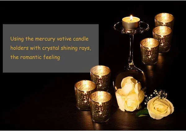 Manraj_Glass_Tealight_Candle_Holder_Set_Of_6,Glass_Votive_Candle_Holders,Clear_Tea_Light_Holders_Bulk_For_Wedding_Holiday_Birthday_Party_Dinner_&_Home_Decor_(6,_Gold)