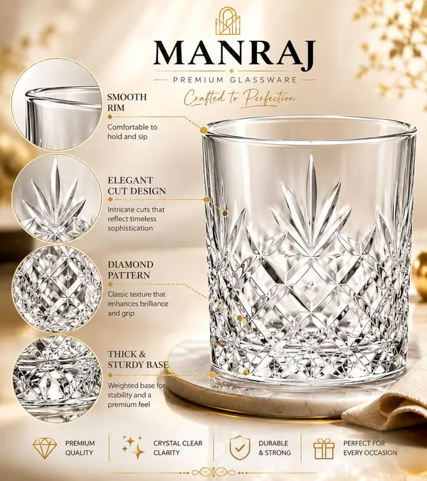 Manraj_Premium_Quality_Water/Juice_Glass_Set_Of_6_265Ml,_Monarch_-_Drinking_Juice_Glasses_For_Cold_Drink,_Mojito,_Cocktail,_Everyday_Use
