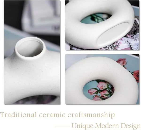Manraj_White_Donut_Vase_Hollow_Ceramic_Vase_For_Flowers_Handmade_Minimalist_Boho_Ins_Style_Modern_Home_Decor_For_Wedding_Dinner_Table_Party_Living_Room_Office_Bedroom_(Small)