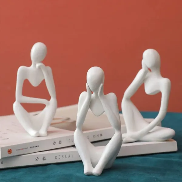 Manraj_3_Pcs_Thinker_Statue_Set,_Thinker_Statue_Personalized_Abstract_Ornament_For_Office_Living_Room_Desk_Room_Decor_(White)