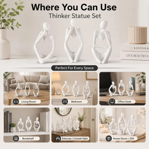 Manraj_3_Pcs_Thinker_Statue_Set,_Thinker_Statue_Personalized_Abstract_Ornament_For_Office_Living_Room_Desk_Room_Decor_(White)