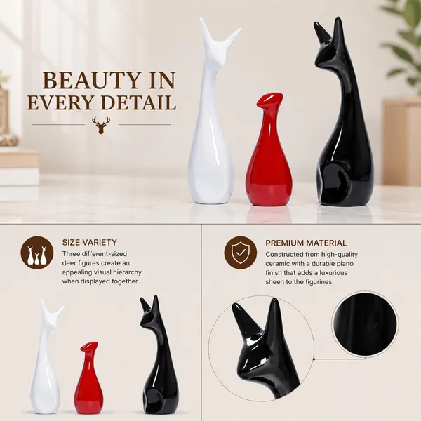 Manraj_Ceramic_Deer_Figurine_For_Home_Decor_-_Lucky_Deer_Ceramic_Figures,_Set_Of_3,_Piano_Finish,_Red_Black_White_Stylish_And_Modern_Home_Decor_Accent_Piece