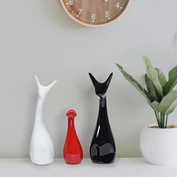 Manraj_Ceramic_Deer_Figurine_For_Home_Decor_-_Lucky_Deer_Ceramic_Figures,_Set_Of_3,_Piano_Finish,_Red_Black_White_Stylish_And_Modern_Home_Decor_Accent_Piece