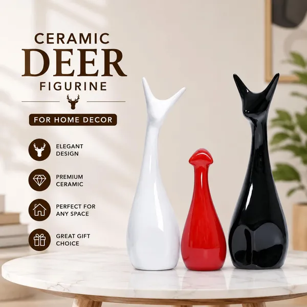Manraj_Ceramic_Deer_Figurine_For_Home_Decor_-_Lucky_Deer_Ceramic_Figures,_Set_Of_3,_Piano_Finish,_Red_Black_White_Stylish_And_Modern_Home_Decor_Accent_Piece