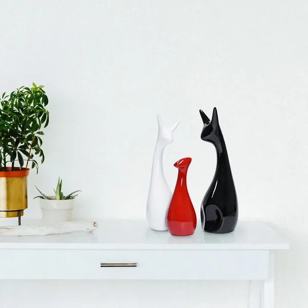 Manraj_Ceramic_Deer_Figurine_For_Home_Decor_-_Lucky_Deer_Ceramic_Figures,_Set_Of_3,_Piano_Finish,_Red_Black_White_Stylish_And_Modern_Home_Decor_Accent_Piece