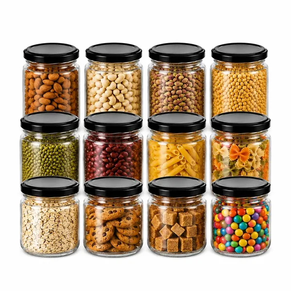 Manraj_200Ml_Thick_Glass_Jars_With_Lids,_Clear_Round_Candle_Jars_With_Metal_Lids_-_Empty_Food_Storage_Containers,_Canning_Jar_For_Spice,_Powder,_Liquid,_Sample_(12)