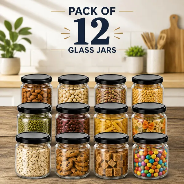 Manraj_200Ml_Thick_Glass_Jars_With_Lids,_Clear_Round_Candle_Jars_With_Metal_Lids_-_Empty_Food_Storage_Containers,_Canning_Jar_For_Spice,_Powder,_Liquid,_Sample_(12)