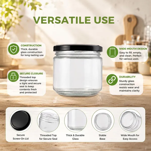 Manraj_200Ml_Thick_Glass_Jars_With_Lids,_Clear_Round_Candle_Jars_With_Metal_Lids_-_Empty_Food_Storage_Containers,_Canning_Jar_For_Spice,_Powder,_Liquid,_Sample_(12)
