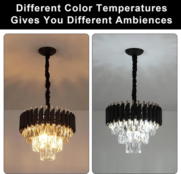 Manraj_Modern_Crystal_Chandelier,_40_Cm_Round,_3-Tier_Black_And_Gold,_K9_Crystal_Ceiling_Light_Fixture_For_Living_Room_And_Hallway_(Black_&_Gold,_400Mm)