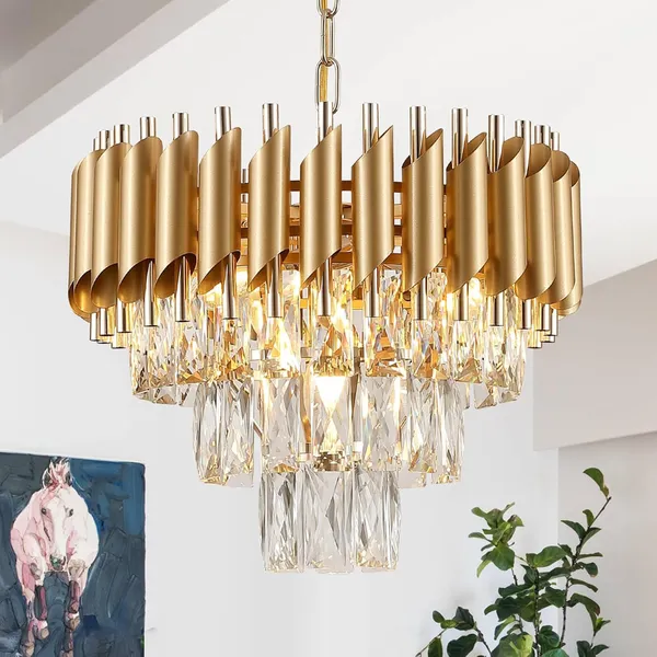 Manraj_Modern_Crystal_Chandelier,_400_Mm_Round,_3-Tier_Pure_Gold,_K9_Crystal_Ceiling_Light_Fixture_For_Living_Room_And_Hallway_(Pure_Gold,_400Mm)