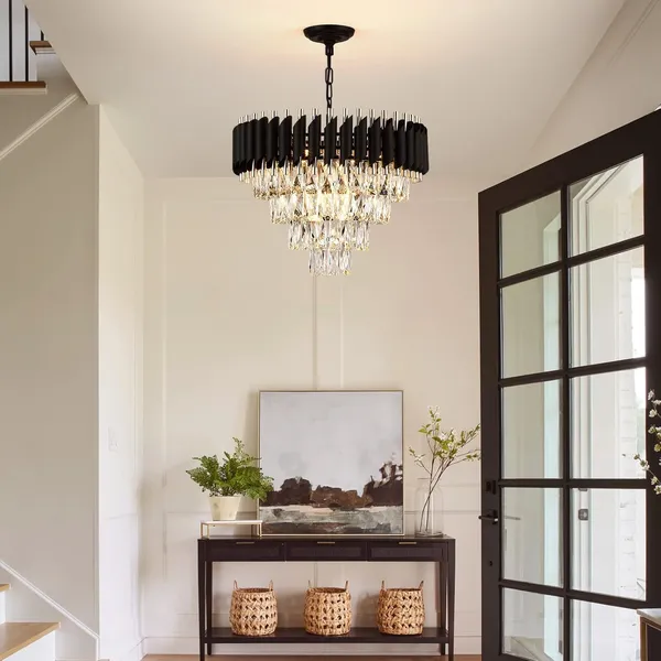 Manraj_Modern_Crystal_Chandelier,_500_Mm_Round,_3-Tier_Black_And_Gold,_K9_Crystal_Ceiling_Light_Fixture_For_Living_Room_And_Hallway_(Black_&_Gold,_500Mm)