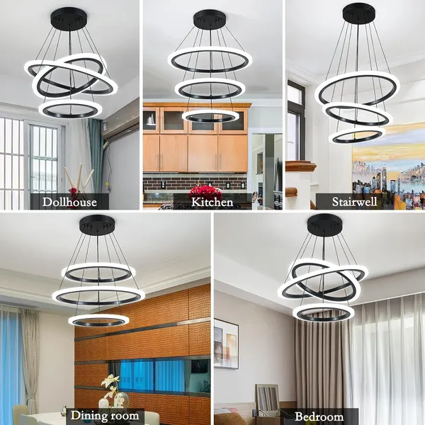 Modern_Led_Chandelier,_Acrylic_3-Ring_Design,_Ring_Flush_Mount_Chandelier_With_Adjustable_Hanging_Cord_Pendant_Light_Fixture,_For_Dining_Living_Room_Bedroom_(_Black_)