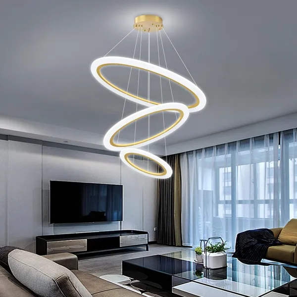Modern_Led_Gold_Ring_Chandelier,_Acrylic_3-Ring_Design,_Flush_Mount_Chandelier_With_Adjustable_Hanging_Cord_Pendant_Light_Fixture,_For_Dining_Living_Room_Bedroom_(Gold)