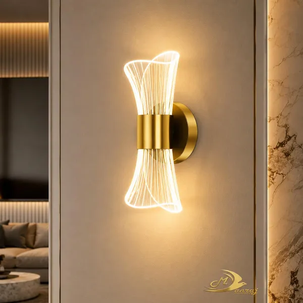 Manraj_Curvy_Style_Led_Wall_Light_With_3_Color_Modes_|_Modern_Acrylic_Wall_Sconce_Lamp_For_Living_Room,_Bedroom,_Hallway_&_Home_Decor_|_Gold_Finish_(23_Cm)_(1,_Curvy)