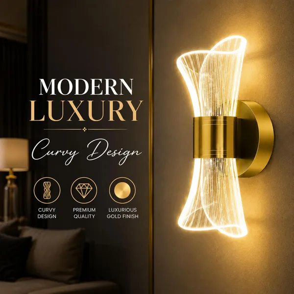 Manraj_Curvy_Style_Led_Wall_Light_With_3_Color_Modes_|_Modern_Acrylic_Wall_Sconce_Lamp_For_Living_Room,_Bedroom,_Hallway_&_Home_Decor_|_Gold_Finish_(23_Cm)_(1,_Curvy)