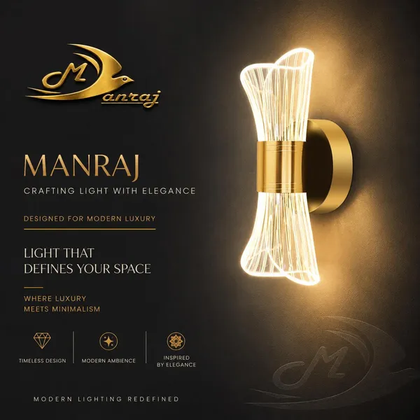 Manraj_Curvy_Style_Led_Wall_Light_With_3_Color_Modes_|_Modern_Acrylic_Wall_Sconce_Lamp_For_Living_Room,_Bedroom,_Hallway_&_Home_Decor_|_Gold_Finish_(23_Cm)_(Pack_Of_2,_Curvy)