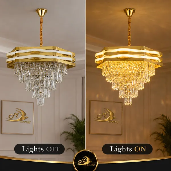 Manraj_Modern_Luxury_Crystal_Led_Chandelier_For_Living_Room,_Gold_Finish_Ceiling_Light_With_Premium_K9_Crystals,_Warm_Led_Chandelier_For_Dining_Room,_Bedroom_&_Luxury_Interior_Décor_(400Mm)