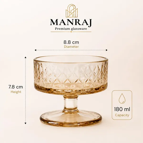 Manraj_Round_Shape_Set_Of_6_For_Ice_Cream_Cup_(180Ml_Each)_-_Dessert_Bowls_For_Sweets_&_Pudding_Suitable_For_Ice_Cream_Bowl,_Serving_Bowl,_Dessert_Bowl_(Gold)