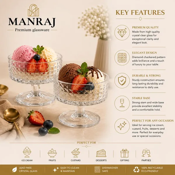 Manraj_Round_Shape_Set_Of_6_For_Ice_Cream_Cup_(180Ml_Each)_-_Dessert_Bowls_For_Sweets_&_Pudding_Suitable_For_Ice_Cream_Bowl,_Serving_Bowl,_Dessert_Bowl_(Clear)
