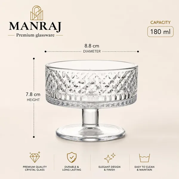 Manraj_Round_Shape_Set_Of_6_For_Ice_Cream_Cup_(180Ml_Each)_-_Dessert_Bowls_For_Sweets_&_Pudding_Suitable_For_Ice_Cream_Bowl,_Serving_Bowl,_Dessert_Bowl_(Clear)