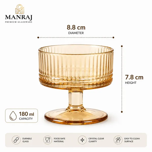 Manraj_Round_Shape_Set_Of_6_For_Ice_Cream_Cup_(180Ml_Each)_-_Dessert_Bowls_For_Sweets,_Pudding_Suitable_For_Ice_Cream_Bowl,_Serving_Bowl,_Dessert_Bowl_(Gold)