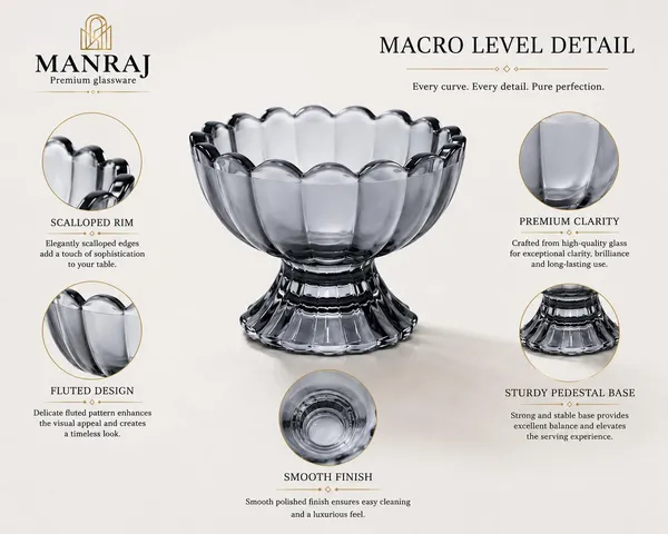 Manraj_Flower_Shape_Set_Of_6_For_Ice_Cream_Cup_(140Ml_Each)_-_Dessert_Bowls_For_Sweets_&_Pudding_Suitable_For_Ice_Cream_Bowl,_Serving_Bowl,_Dessert_Bowl_(Black)
