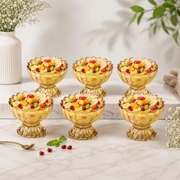 Manraj_Flower_Shape_Set_Of_6_For_Ice_Cream_Cup_(140Ml_Each)_-_Dessert_Bowls_For_Sweets_&_Pudding_Suitable_For_Ice_Cream_Bowl,_Serving_Bowl,_Dessert_Bowl_(Gold)