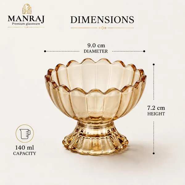 Manraj_Flower_Shape_Set_Of_6_For_Ice_Cream_Cup_(140Ml_Each)_-_Dessert_Bowls_For_Sweets_&_Pudding_Suitable_For_Ice_Cream_Bowl,_Serving_Bowl,_Dessert_Bowl_(Gold)