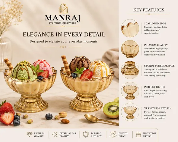 Manraj_Flower_Shape_Set_Of_6_For_Ice_Cream_Cup_(140Ml_Each)_-_Dessert_Bowls_For_Sweets_&_Pudding_Suitable_For_Ice_Cream_Bowl,_Serving_Bowl,_Dessert_Bowl_(Gold)