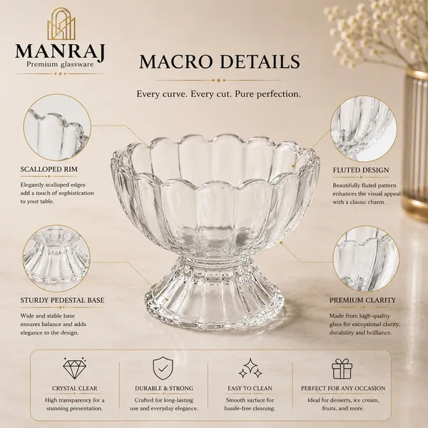 Manraj_Flower_Shape_Set_Of_6_For_Ice_Cream_Cup_(140Ml_Each)_-_Dessert_Bowls_For_Sweets_&_Pudding_Suitable_For_Ice_Cream_Bowl,_Serving_Bowl,_Dessert_Bowl_(Clear)