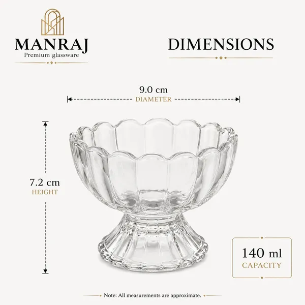 Manraj_Flower_Shape_Set_Of_6_For_Ice_Cream_Cup_(140Ml_Each)_-_Dessert_Bowls_For_Sweets_&_Pudding_Suitable_For_Ice_Cream_Bowl,_Serving_Bowl,_Dessert_Bowl_(Clear)