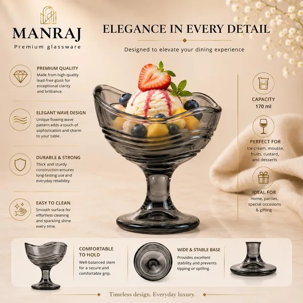 Manraj_Wave_Design_Set_Of_6_For_Ice_Cream_Cup_(170Ml_Each)_-_Dessert_Bowls_For_Sweets_&_Pudding_Suitable_For_Ice_Cream_Bowl,_Serving_Bowl,_Dessert_Bowl_(Black)