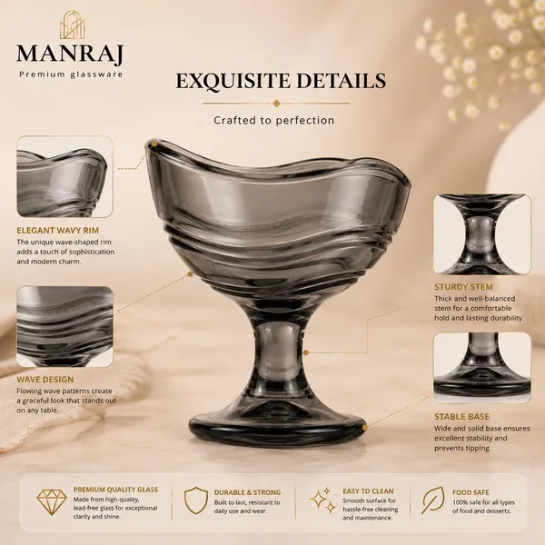 Manraj_Wave_Design_Set_Of_6_For_Ice_Cream_Cup_(170Ml_Each)_-_Dessert_Bowls_For_Sweets_&_Pudding_Suitable_For_Ice_Cream_Bowl,_Serving_Bowl,_Dessert_Bowl_(Black)