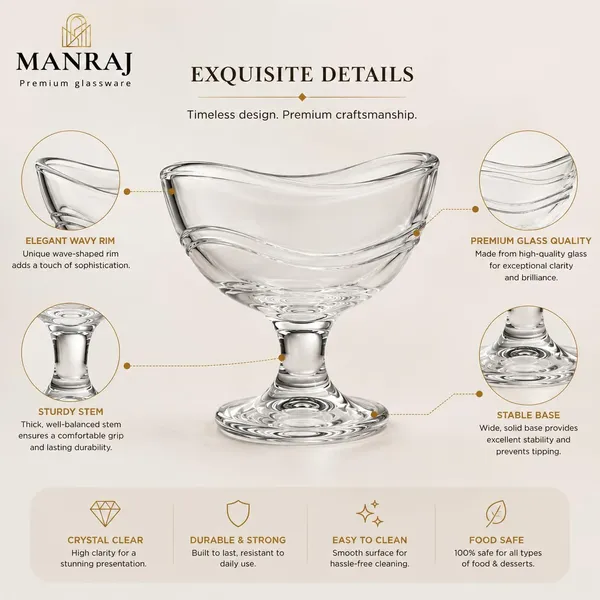 Manraj_Wave_Design_Set_Of_6_For_Ice_Cream_Cup_(170Ml_Each)_-_Dessert_Bowls_For_Sweets_&_Pudding_Suitable_For_Ice_Cream_Bowl,_Serving_Bowl,_Dessert_Bowl_(Clear)