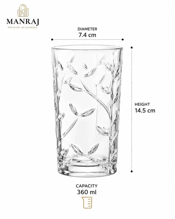 Manraj_Premium_Quality_Water/Juice_Glass_Set_Of_6_360Ml,_Lumi_-_Drinking_Glasses_For_Iced_Tea,_Cold_Drink,_Mojito,_Everyday_Use
