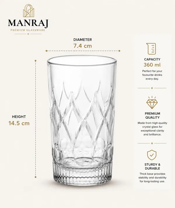 Manraj_Premium_Quality_Water/Juice_Glass_Set_Of_6_360Ml,_Nova_-_Drinking_Glasses_For_Iced_Tea,_Cold_Drink,_Mojito,_Everyday_Use