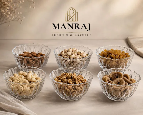 Manraj_Flower_Shape_Set_Of_6_For_Dessert,_Dips,_Nuts_And_Snacks_Bowls_(170Ml_Each)_For_Mixing,_Storing_Suitable_For_Serving_Desserts,_Fruits,_Dry_Fruits,_Lentils_And_Snacks_(Clear)