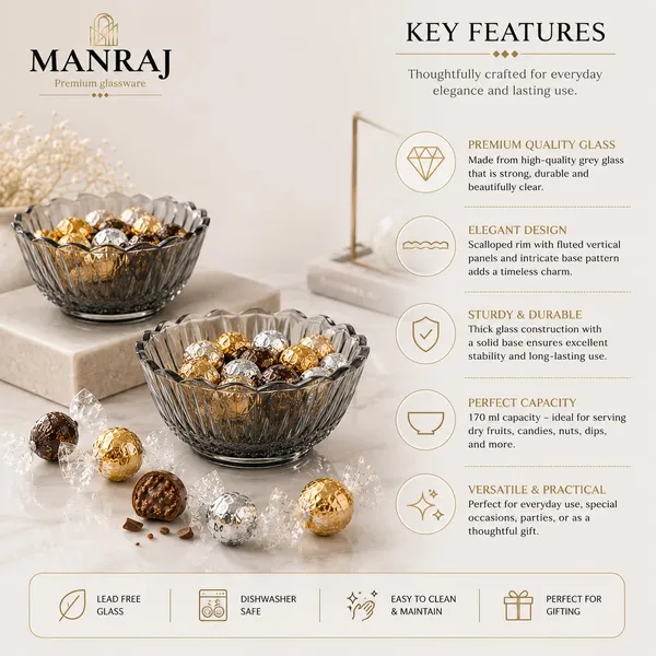 Manraj_Flower_Shape_Set_Of_6_For_Dessert,_Dips,_Nuts_&_Snacks_Bowls_(170Ml_Each)_For_Mixing,_Storing_Suitable_For_Serving_Desserts,_Dry_Fruits,_Fruits,_Lentils_And_Snacks_(Black)