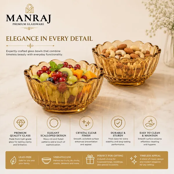 Manraj_Flower_Shape_Set_Of_6_For_Dessert,_Nuts,_Dips_&_Snacks_Bowls_(170Ml_Each)_For_Mixing,_Storing_Suitable_For_Serving_Desserts,_Fruits,_Dry_Fruits,_Lentils_And_Snacks_(Gold)