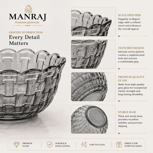 Manraj_Flower_Shape_Set_Of_6_For_Dessert,_Nuts,_Dips_&_Snacks_Bowls_(170Ml_Each)_For_Mixing,_Storing_Suitable_For_Serving_Desserts,_Fruits,_Dry_Fruits,_Lentils_And_Snacks_(Black)