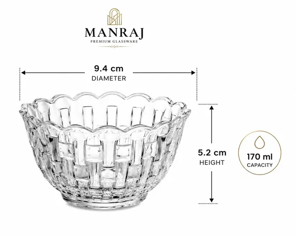 Manraj_Flower_Shape_Set_Of_6_For_Dessert,_Dips,_Snacks_&_Nuts_Bowls_(170Ml_Each)_For_Mixing,_Storing_Suitable_For_Serving_Desserts,_Fruits,_Dry_Fruits,_Lentils_And_Snacks_(Clear)