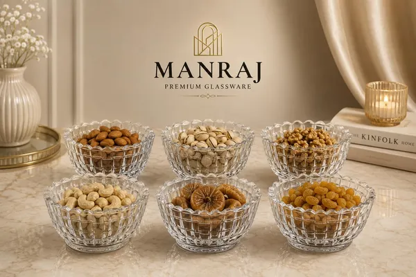 Manraj_Flower_Shape_Set_Of_6_For_Dessert,_Dips,_Snacks_&_Nuts_Bowls_(170Ml_Each)_For_Mixing,_Storing_Suitable_For_Serving_Desserts,_Fruits,_Dry_Fruits,_Lentils_And_Snacks_(Clear)