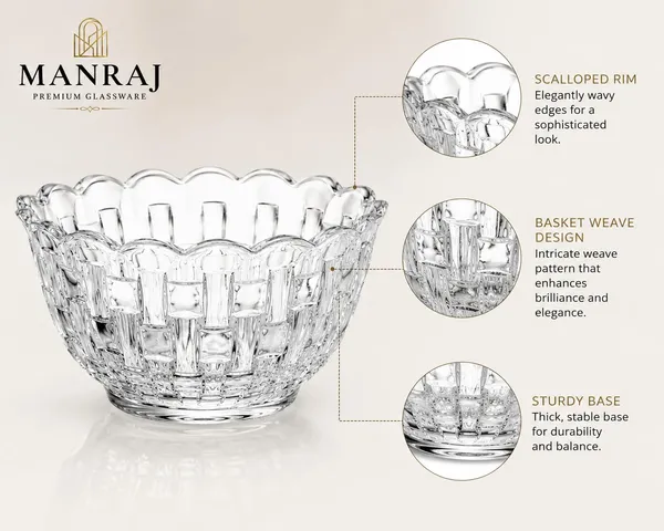 Manraj_Flower_Shape_Set_Of_6_For_Dessert,_Dips,_Snacks_&_Nuts_Bowls_(170Ml_Each)_For_Mixing,_Storing_Suitable_For_Serving_Desserts,_Fruits,_Dry_Fruits,_Lentils_And_Snacks_(Clear)