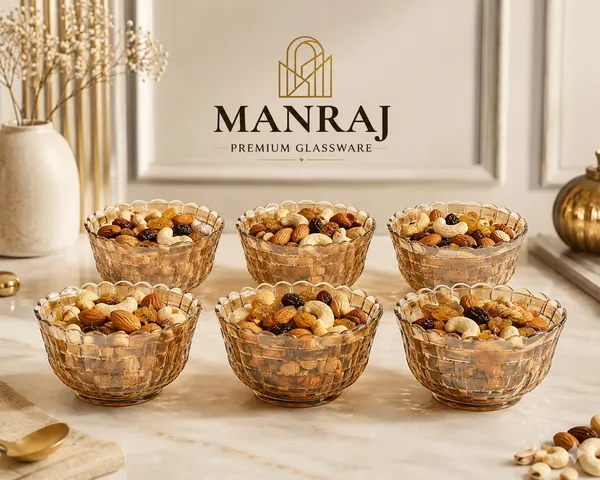 Manraj_Flower_Shape_Set_Of_6_For_Dessert,_Dips,_Snacks_&_Nuts_Bowls_(170Ml_Each)_For_Mixing,_Storing_Suitable_For_Serving_Desserts,_Fruits,_Dry_Fruits,_Lentils_And_Snacks_(Gold)