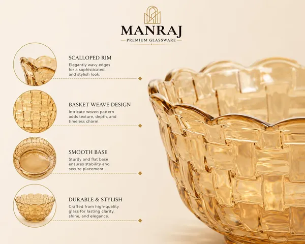 Manraj_Flower_Shape_Set_Of_6_For_Dessert,_Dips,_Snacks_&_Nuts_Bowls_(170Ml_Each)_For_Mixing,_Storing_Suitable_For_Serving_Desserts,_Fruits,_Dry_Fruits,_Lentils_And_Snacks_(Gold)