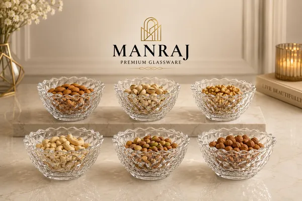 Manraj_Flower_Shape_Set_Of_6_For_Dessert,_Dips,_Nuts,_Snacks_Bowls_(170Ml_Each)_For_Mixing,_Storing_Suitable_For_Serving_Desserts,_Fruits,_Dry_Fruits,_Lentils_And_Snacks_(Clear)